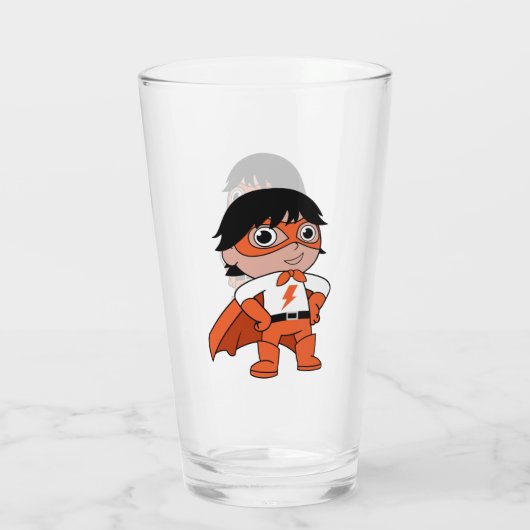 Super Boy Action Hero Glas (Achterkant)