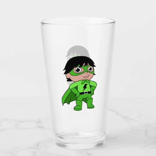 Super Boy Action Hero Glas (Voorkant)