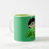 Super Boy Action Hero Tweekleurige Koffiemok (Voorkant links)