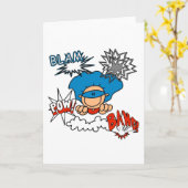 Super Boy Blam Bang Pow Kaart (Gele Bloem)