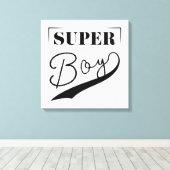 Super Boy Canvas Afdruk (Insitu (Houten vloer))