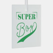 Super Boy Glas Ornament (Voorkant Rechts)