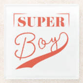 Super Boy Glazen Onderzetter (Voorkant)