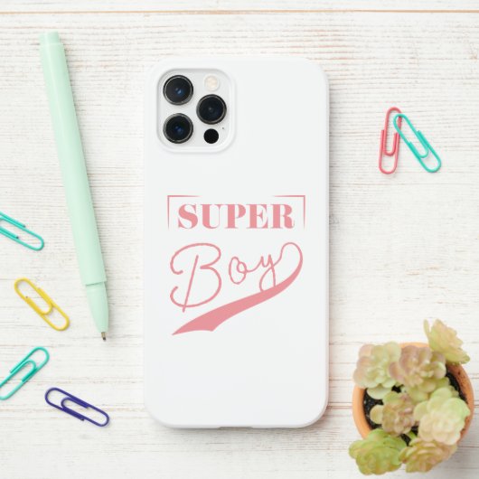 Super Boy iPhone Hoesje (Op bureau)