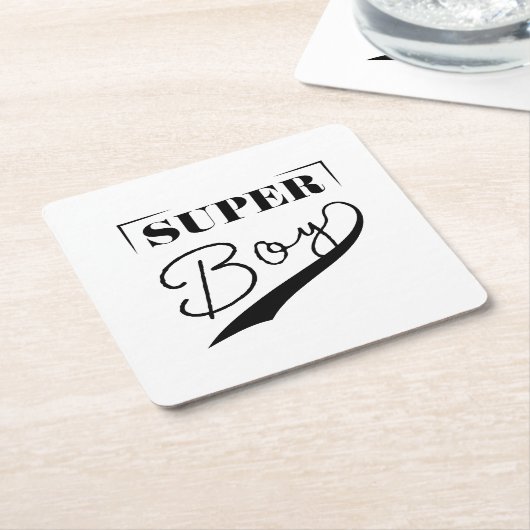 Super Boy Kartonnen Onderzetters (Schuin)