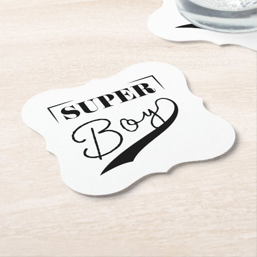 Super Boy Kartonnen Onderzetters (Gekanteld)