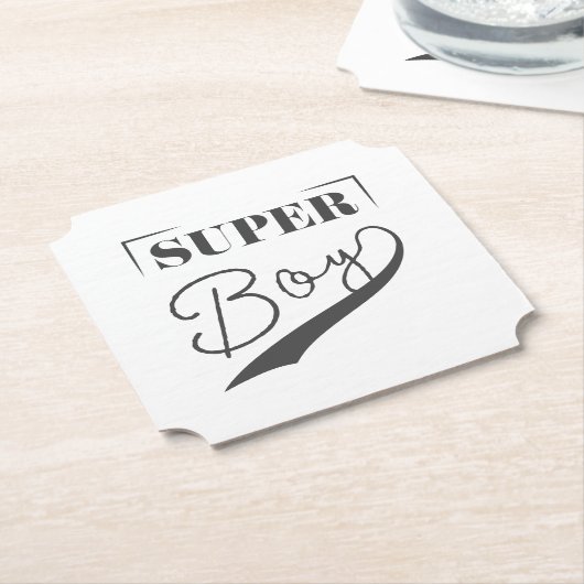 Super Boy Kartonnen Onderzetters (Gekanteld)