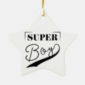 Super Boy Keramisch Ornament (Achterkant)