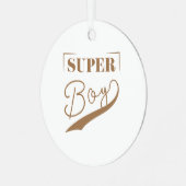 Super Boy Metalen Ornament (Voorkant links)