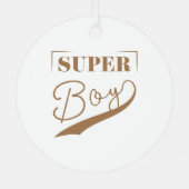 Super Boy Metalen Ornament (Achterkant)