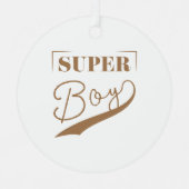 Super Boy Metalen Ornament (Voorkant)