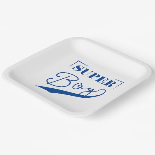 Super Boy Papieren Bordje (Gebogen)