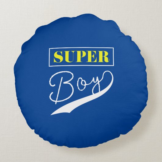 Super Boy Rond Kussen (Achterkant)