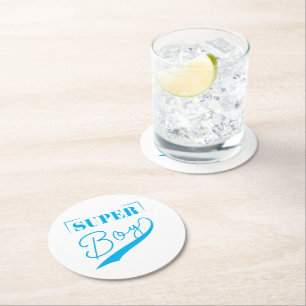 Super Boy Ronde Kartonnen Onderzetter