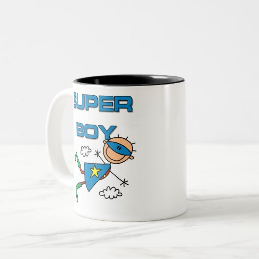 Super Boy Tweekleurige Koffiemok (Voorkant links)