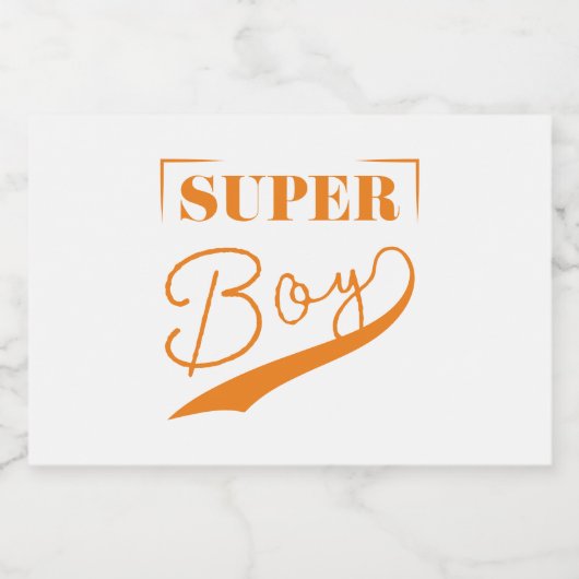 Super Boy Voedselcontainer Etiket (Enkel label)