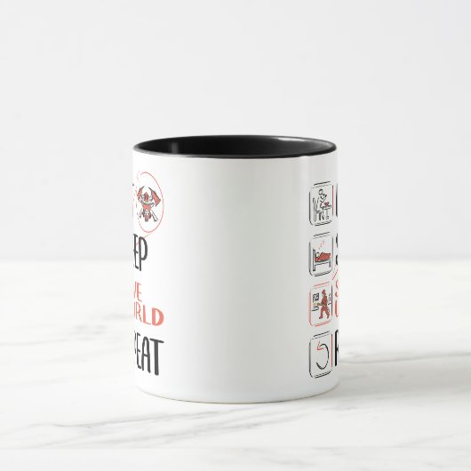 Super brandweerman redt de wereld. Grappig gezegde Mok (Midden)