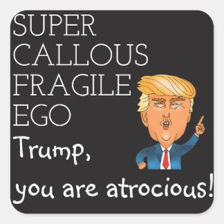 Super, breekbaar ego Trump sticker