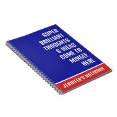 Super briljante gedachten Grappig Quote Notitieboek (Rechterzijde)