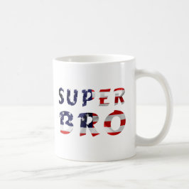 Super Bro en de Amerikaanse vlag Koffiemok