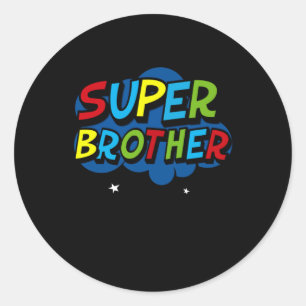 Super Brother grappige gamer verjaardagscadeau Ronde Sticker