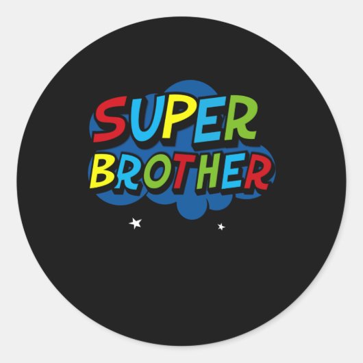 Super Brother grappige gamer verjaardagscadeau Ronde Sticker (Voorkant)