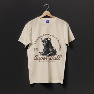 Super Bull geweldige boerderij T-shirt