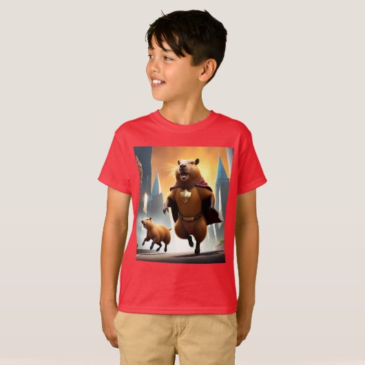 Super Cappy & zijschop T-shirt (Voorkant volledig)