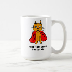 Super Cat Fight Crime for Catnip (jouw naam toevoe Koffiemok