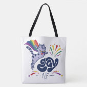 Super Cat Gay AF Canvas tas (Voorkant)
