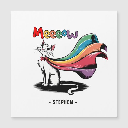 Super Cat Meewow – Rainbow Cape Pride Cat (Voorkant)