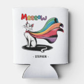 Super Cat Meewow – Rainbow Cape Pride Cat Blikjeskoeler (Achterkant)