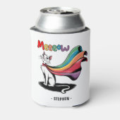 Super Cat Meewow – Rainbow Cape Pride Cat Blikjeskoeler (Blikje Achterkant)
