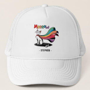 Super Cat Meewow – Rainbow Cape Pride Cat Trucker Pet
