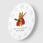 Super Cat Strijd Misdaad Voor<Your Text/Name> Grote Klok (Hoek)