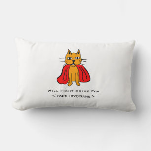 Super Cat Strijd Misdaad Voor<Your Text/Name> Kussen