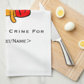 Super Cat Strijd Misdaad Voor<Your Text/Name> Theedoek (Quarter Fold)