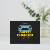 Super Charge Electric Car Automobile Vehicle Gift Briefkaart (Staand voorkant)