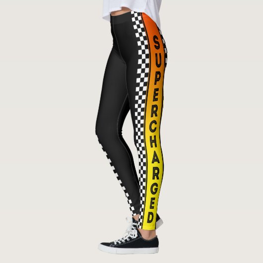 Super Charged Racing Decor op Leggings (Links)