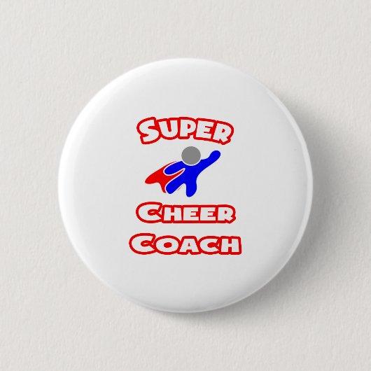 Super Cheer Coach Ronde Button 5,7 Cm (Voorkant)