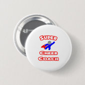 Super Cheer Coach Ronde Button 5,7 Cm (Voorkant /achterkant)