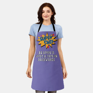 SUPER CHEF Cape Comic Style All-Over Print Schort