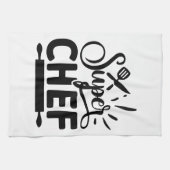 Super Chef Keuken Schort met Gereedschap Theedoek (Horizontaal)