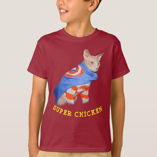 SUPER CHICKEN KidsTee Shirt Unisex (Voorkant)
