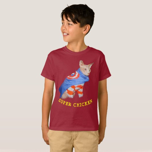 SUPER CHICKEN KidsTee Shirt Unisex (Voorkant volledig)