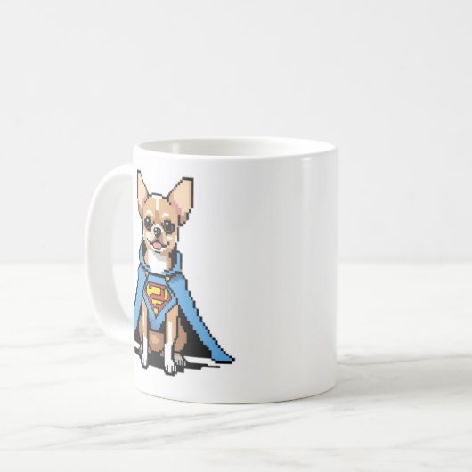 Super Chihuahua Coffee Mok (Voorkant links)