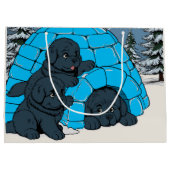 Super Chill Newfoundland puppy Groot Cadeauzakje (Achterkant)