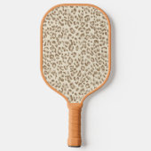 Super Chique Beige Luipaardprint Pickleball Paddle (Achterkant)