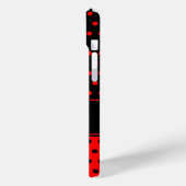 Super chique rode en zwarte stippen, aangepaste na Case-Mate iPhone case (Achterkant / Links)