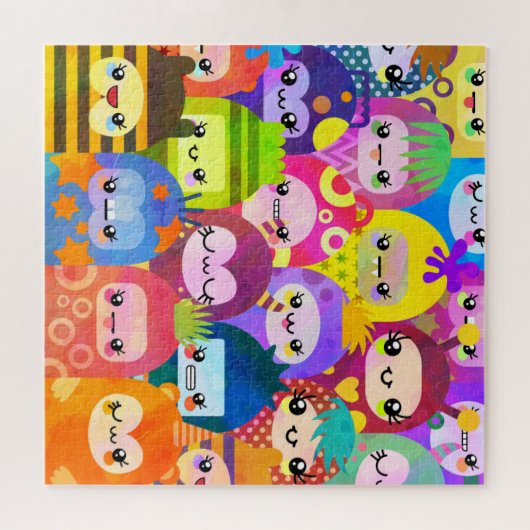 Super Colorful Kawaii Monsters Legpuzzel (Horizontaal)